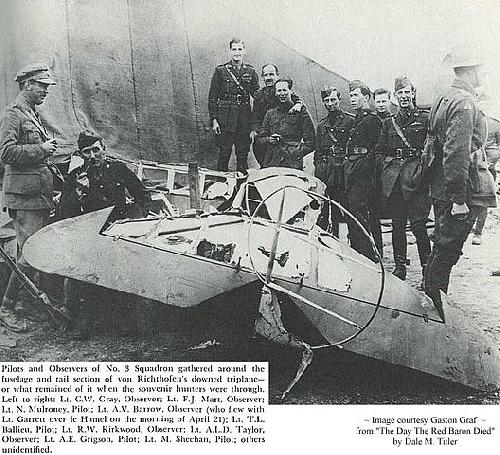 Restos del biplano del Barón Rojo