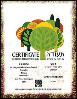 árbol en israel por las hermanas touza